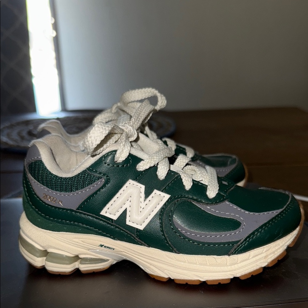 New Balance Green and White Sneakers with Signature N Logo